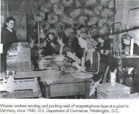 Women in 1945 Magnetphon plant winding tape in Germany.jpg