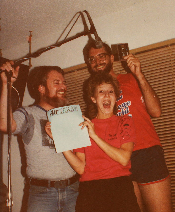 Martin, Libby Lee and Bruce Newlin recording Air Texas radio show