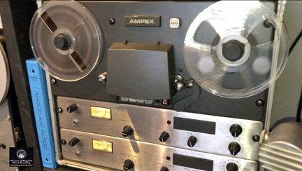MOMSR Ampex AG500 reel to reel tape recorder being exercised on June 13, 2020
