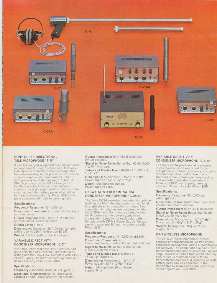 Sony mics 1964