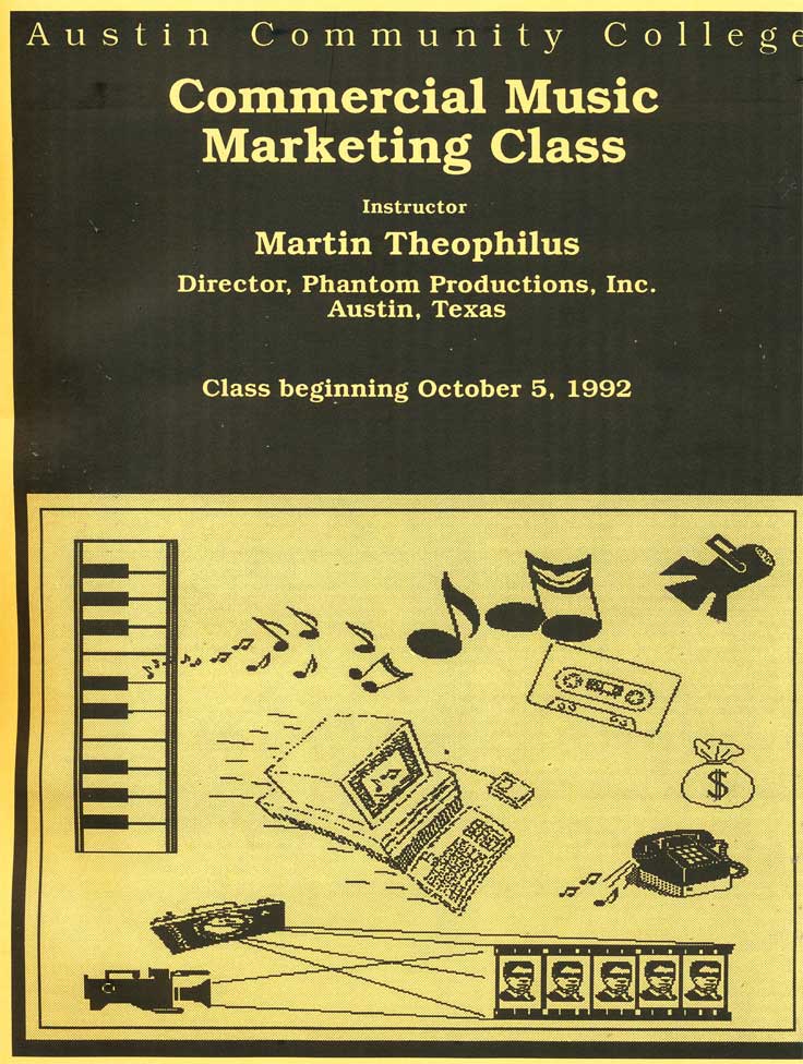 Martin Theophilus' Austin Community College Music Marketing class outline