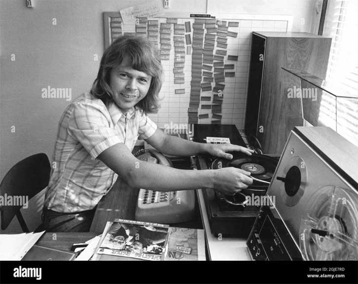 ABBA with Sony reel tape recorder (photo by Alamy)