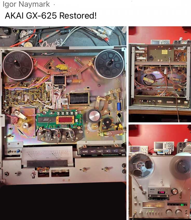 Akai GX-625 reel tape recorder repaired