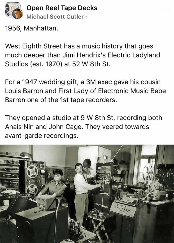 Babe and Louis Barron at the Electronic Music Studio 1956