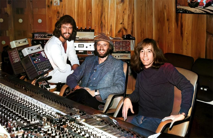 Bee Gees in studio