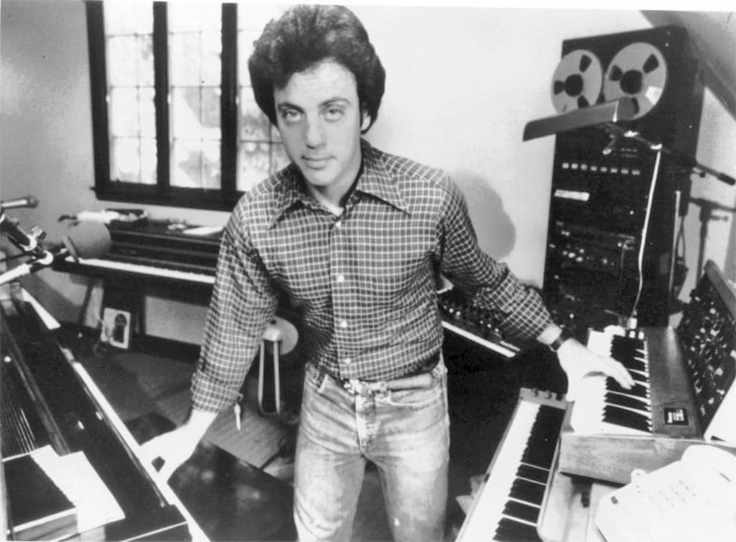 Billy Joel with Tascam reel tape recorder