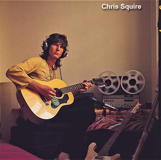 Chris Squire with Revox reel tape recorder