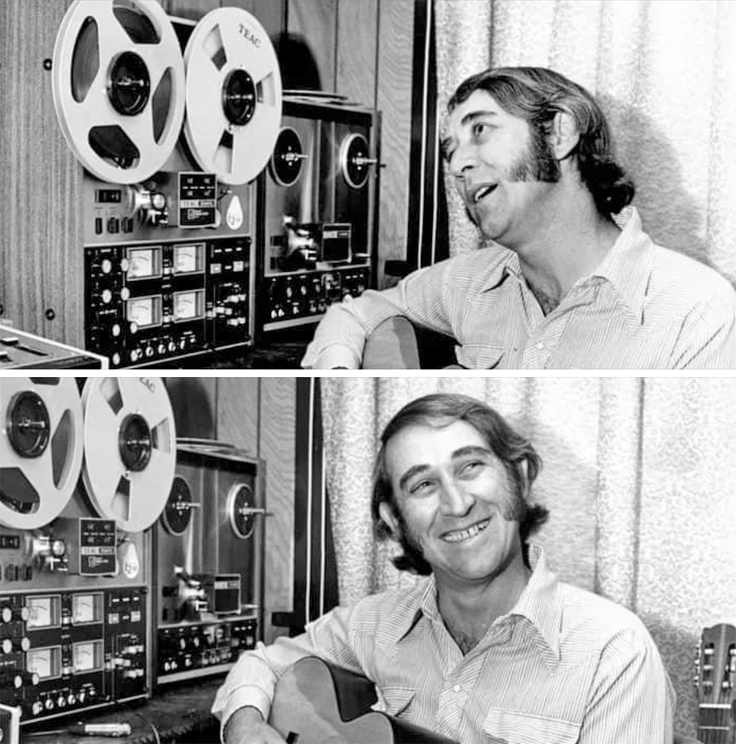 Don Williams with Teac A-3340 and A-3300 reel to reel tape recorders