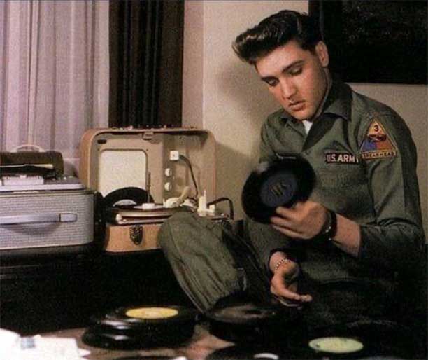 Elvis Presley with Perpetuum Ebner 5V Record Player/Recorder and Unknown Reel Tape Recorder