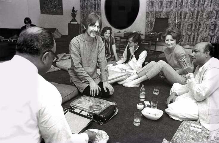 George Harrison with Nagra III