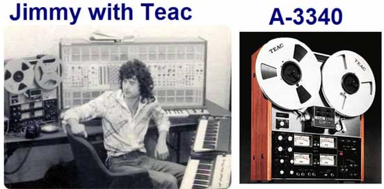 Jimmy Page with Teac A-3340