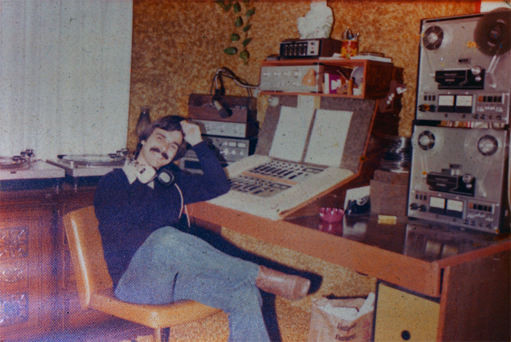 Joel Block in his early studio