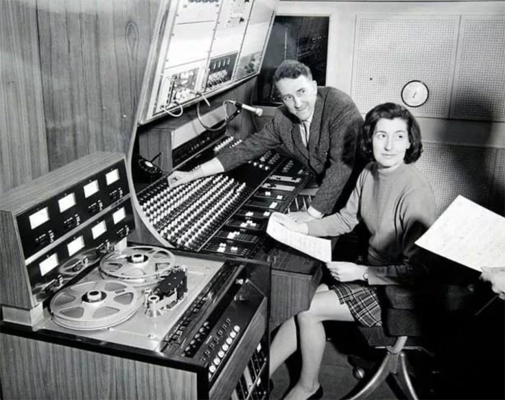 John and Jean Taylor in the Hollick and Taylor Studios in Birmingham, UK