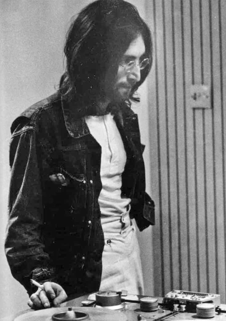 John Lennon with Telefunken M10