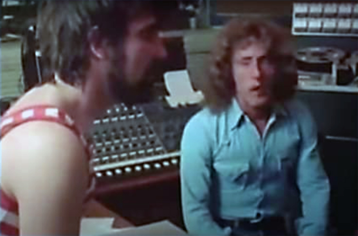 Keith Moon and Roger Daltrey with 3M reel tape recorder