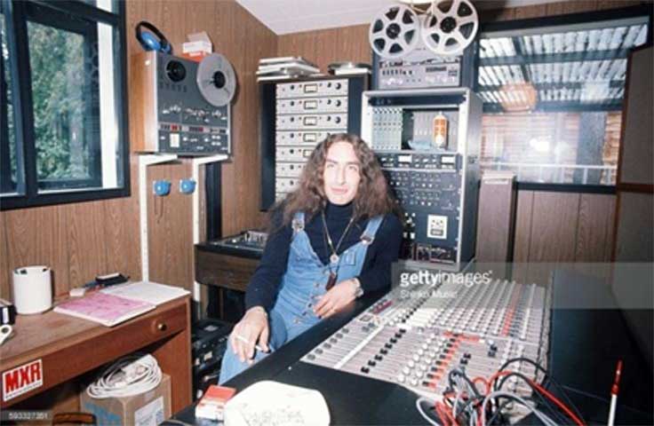Ken Hensley (Uriah Heep) with ReVox and Scully reel tape recorders
