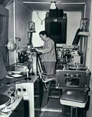 Les Paul working with Ampex tape recorders