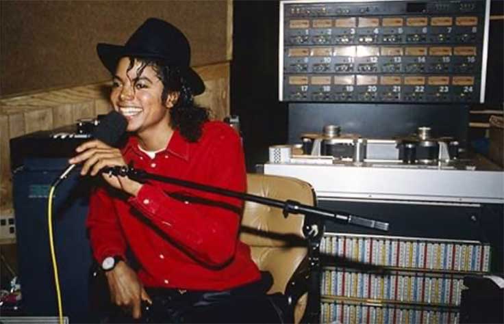 Michael Jackson with Studer A800 MK III 24Track reel to reel tape recorder
