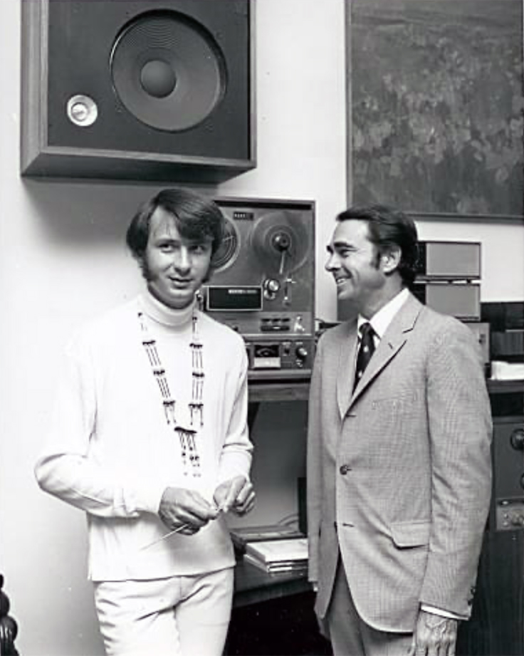 Michael Nesmith (The Monkees) with Teac reel tape recorder