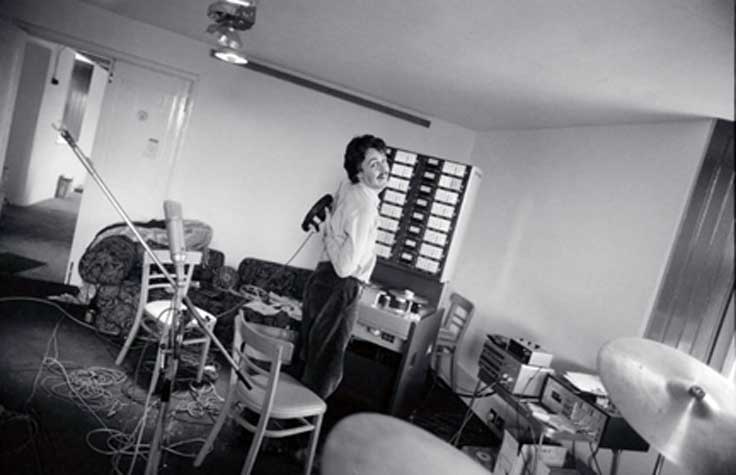 Paul McCartney with a Studer reel tape recorder