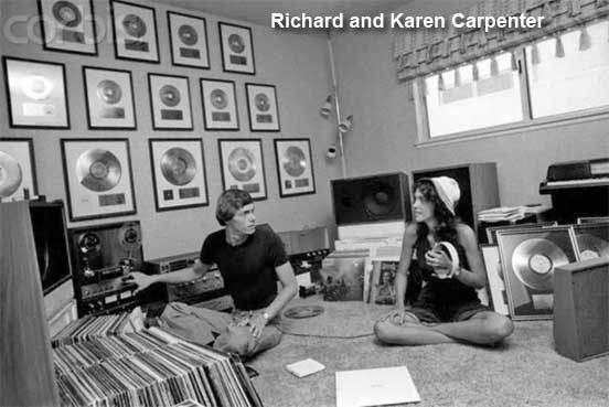 Richard and Karen Carpenter with Teac A-7300