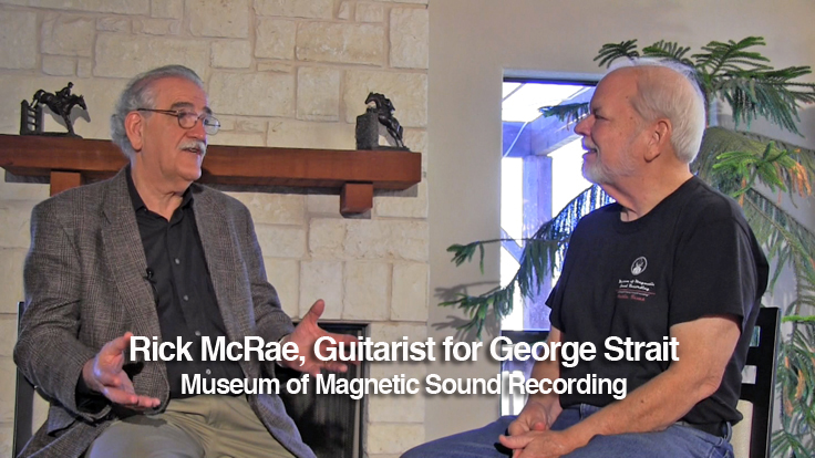 Martin interviewing George Straits guitarist Rick McRae