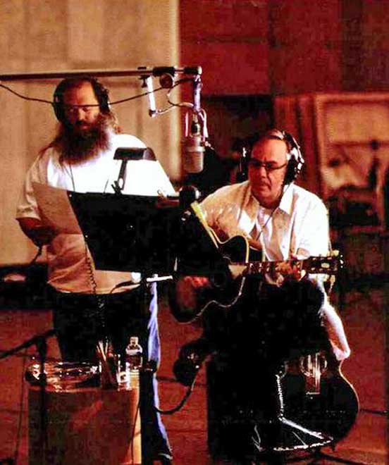 Rick Rubin and Neil Diamond recording in 2005
