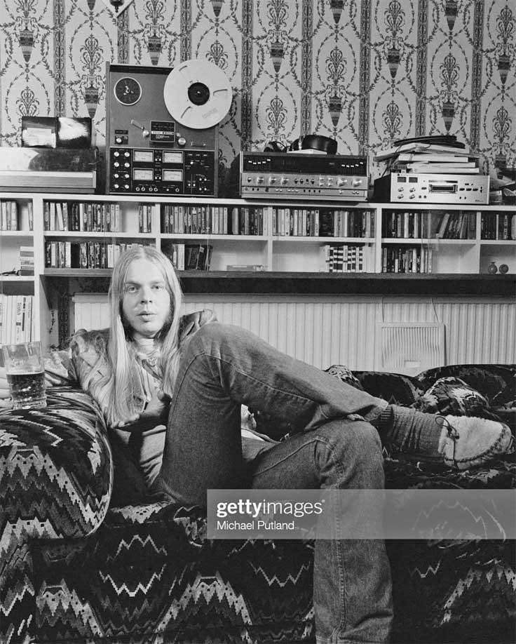 Rick Wakeman with Teac A-3340 reel tape recorder