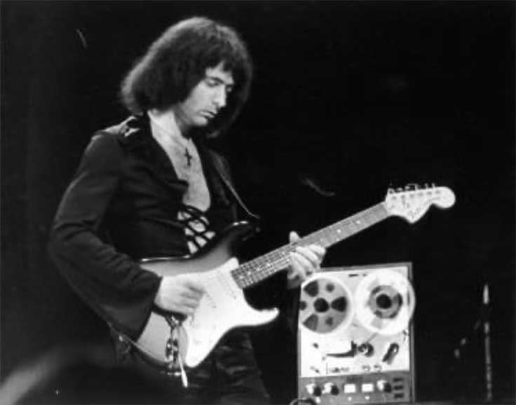Ritchie Blackmore with Aiwa reel tape recorder
