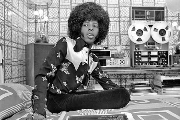 Sly & The Family Stone with a Teac 3340 reel to reel tape recorder