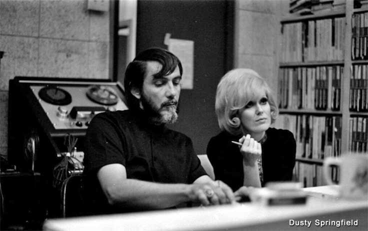 Dusty Springfield with engineer and Ampex