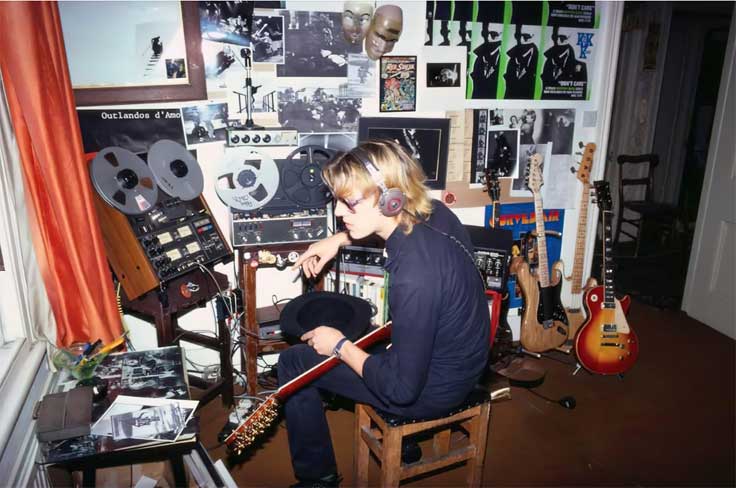 Stewart Copeland drummer for the Police with Teac A-3340 and ReVox A77 reel tape recordersRevox