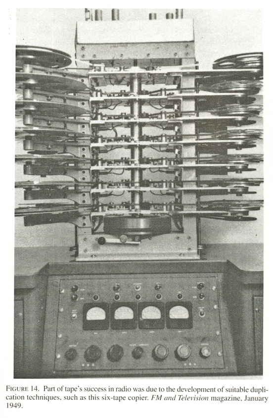 1949 reel tape duplication setup