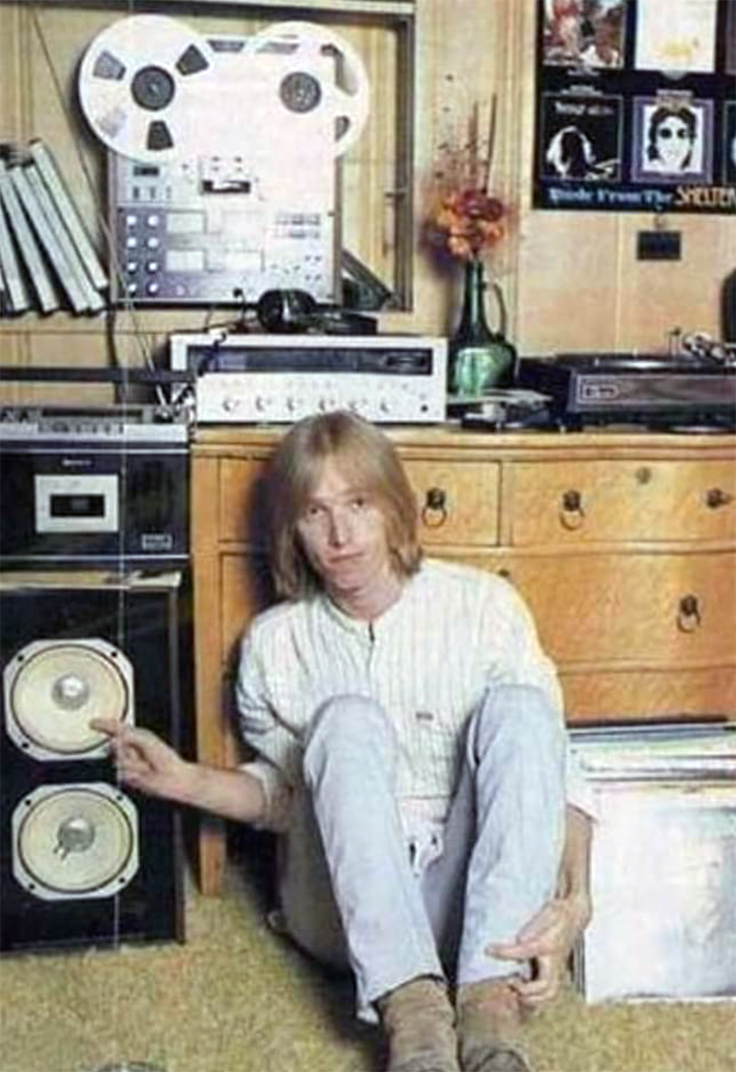 Tom Petty with Teac A-3340 reel tape recorder 