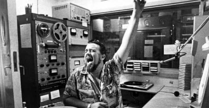Wolfman Jack American Graffiti with Ampex reel tape recorder