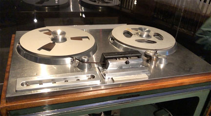MOMSR Ampex 200A on display at the Bob Bullock Texas State History Museum