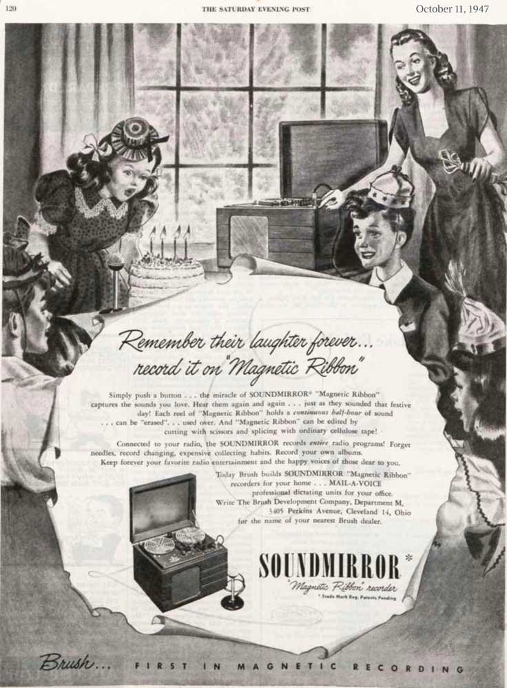 ad in the October 17, 1947 issue of the Saturday Evening Post