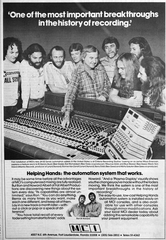 1977 MCI ad featuring the Bee Gees