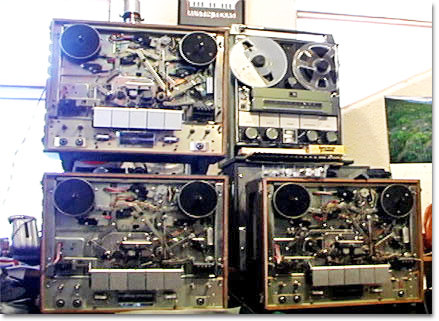 Roberts and Akai recorders being restored